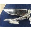 Image 2 : 2 Chrome Naked Lady Hood Ornaments - One with Wing - One Missing Wings 8.5" - 9" Long