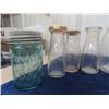 Image 2 : Milk Bottles- Labelled, Jersey Farmer Vancouver, Brandon Creamery + Sealer + Wine Bottle - Total 10 