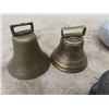 Image 2 : 2 Brass Open End Bells, Old Fishing Reel, Scale, Canteen