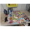 Image 1 : Tin Battery Robot,  X Files Figure, 3 TYs in Packaging, Cat Superhero Figure, Comics & Various Toy F