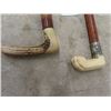 Image 2 : 2 Walking Sticks with Carved Bone Handle