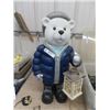 Image 2 : Pola Bear Greeter/Yard Ornament with Candle & Storage Bin with Christmas Lights