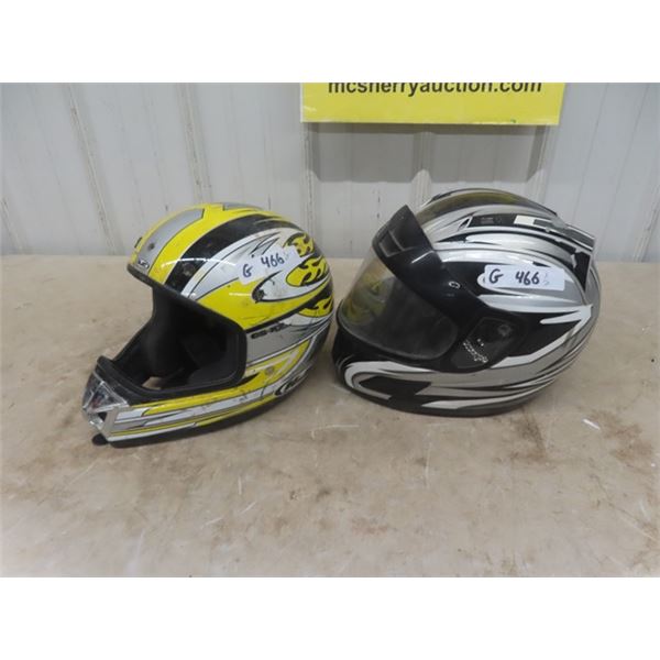 Snowmobile Helmet Sz LG & Dirt Bike Helmet Sz Sm