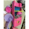 Image 2 : Lot of Barbie Stuff; Car, Camper Trailer, 2 Horses 2 Bags of Barbie Dolls