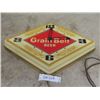 Image 1 : Plastic Grain Belt Beer Clock 21" Wide 13" Tall - a couple cracks
