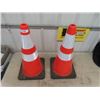 Image 2 : Pair of Traffic Pylons 14" x 14" Base 28" Tall