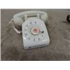 Image 2 : 3 Old Telephones; 1 Bakelite, 1 Black Push Button 1 White Dial with Commodore Printed