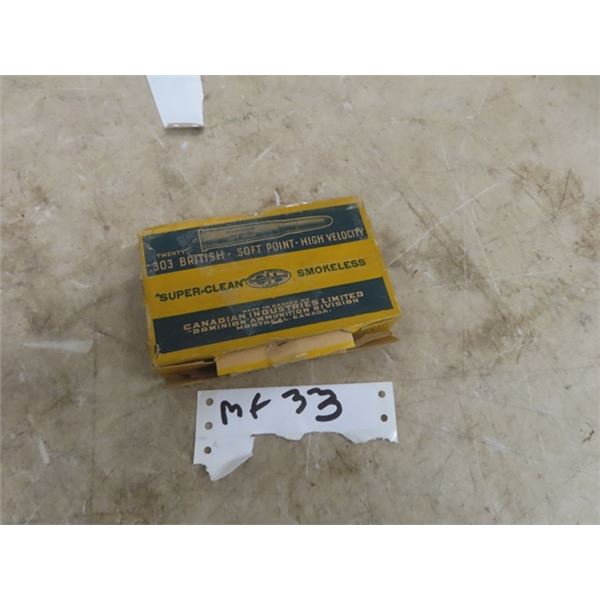 CIL 303 British Ammo- 20 Rounds - MUST PROVIDE PROOF OF PAL PRIOR TO PURCHASE - WE DO NOT SHIP AMMO