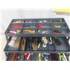 Image 3 : Fishing Tackle Box with Hooks, Lures, Reel, Knives plus more