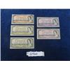 Image 1 : 1954 Canadian Paper Money ;  $50, (2) $20 , (2) $10