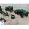 Image 2 : Blue Mountain Pottery - Misc. Animals ; Dogs, Bears, Squirrel, Seal - 11 pc Total - Biggest 14 " Lon