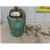 Image 2 : Mid Century Glass Hanging Lamp 15" Tall 8" Wide