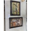 Image 1 : 2 Wildlife Themed Pictures ; Born to Fish & Welcome to the Cabin - Both 13" X 18"