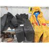 Image 1 : 2pc XL Snowmobile Leather Suit, Mustang Floater Marine Wear Sz XL