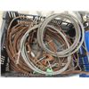 Image 3 : Box of Braided Steel Cable; (5) 5/16" with Hooks, 1/4" + 3/16" + 1/8" New Cable