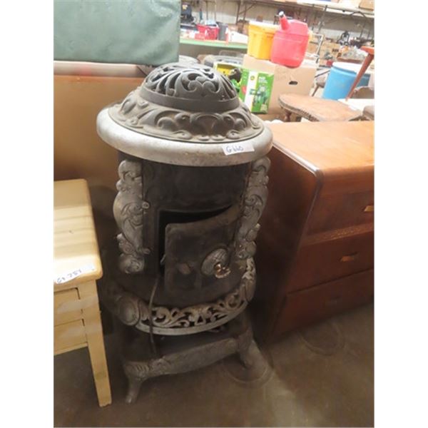 Pearl Oak Cast Iron Heater - was Wood Burning but converted to Electric - Can be converted Back 44" 