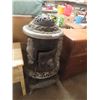 Image 1 : Pearl Oak Cast Iron Heater - was Wood Burning but converted to Electric - Can be converted Back 44" 