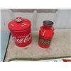 Image 2 : Newer Coca-Cola Collectibles; Wall Hanger, Wall Paper Trim Roll, Shower Hooks - 2 Broken, 2  Tins, 2