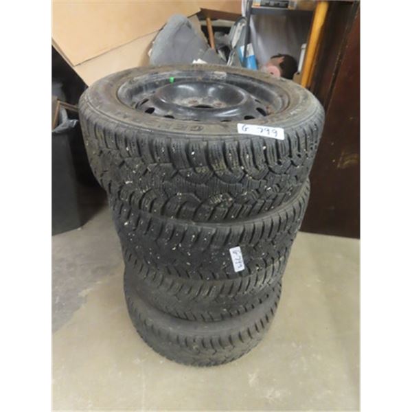 4 Tires + Rims off VW Beatle 195 / 55 R 15