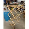 Image 2 : Folding Clothes Drying Rack & 45 Gal Poly Barrel with Lid