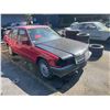 Image 2 : *R**TOW**PARTS ONLY* 1985 MERCEDES 190E, 4DR SEDAN, RED, VIN # WDBDA24C1FF054068