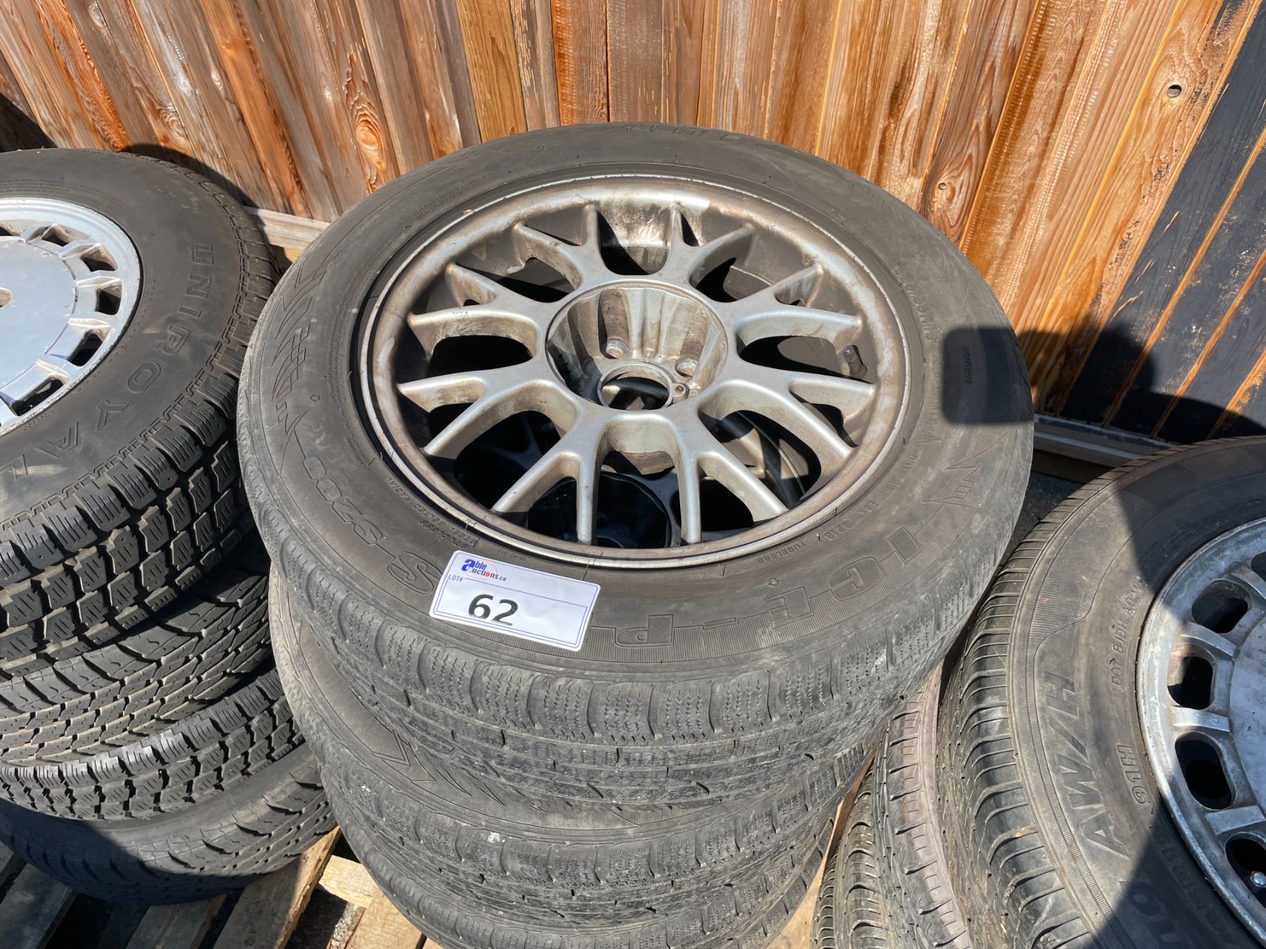 4 ASSORTED VEHICLE TIRES ON ALLOY RIMS