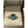 Image 2 : 2 Sterling SIlver w Blue Stones Ladies Rings- Sizes Approx 6-8