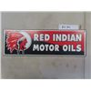 Image 1 : Modern Red Indian Porcelain Sign -  6" x 18"