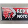 Image 2 : Modern Red Indian Porcelain Sign -  6" x 18"