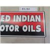 Image 3 : Modern Red Indian Porcelain Sign -  6" x 18"