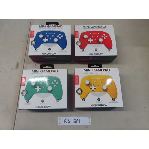 4 Colorflow Mini Game Pad Wireless Pro Controllers