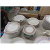 Image 2 : Mikasa Intaglio Large Lot of Dishes; Plates, Bowls Cups, Saucers, Gravy Boat, 2 Serving Dishes, Coff