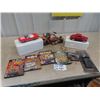 Image 1 : 2 Die Cast Cars, Motorcycle Bank, Computer Slots Card Game, Microphone