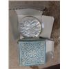 Image 2 : 2 Buddha Statues, Crystal Paperweight, Box of Wooden Parts