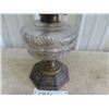 Image 2 : Oil Lamp with  Ornate Brass Base with Chimney