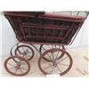 Image 2 : Vintage Wooden + Metal Doll Carriage