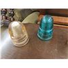 Image 2 : 8 Insulators; 3 Clear, Blue, Green, Brown, 2 CPR Railway