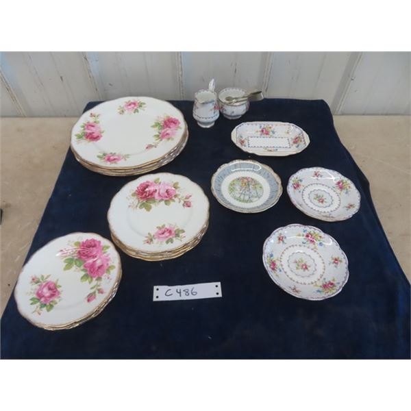 18 Pc Royal Albert, 12 American Beauty, 5 Petti Point & 1 Other