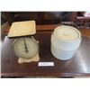Image 1 : Old Metal Scale, American Family Scale, Crock Pot with Handle + Lid