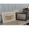 Image 1 : 2 Large Pictures; Stream View 28" x 36" , Grain Elevator + Train 24" x 33"