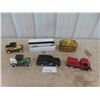 Image 1 : 3 Ertl Die Cast Banks, Plastic Bus Bank, Street Car Ceramic Bank