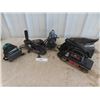 Image 1 : 4 Hand Tools; Craftsman Belt Sander, Craftsman Jig Saw, Craftsman 3/8" Drill, Makita Finishing Sande