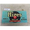 Image 1 : Painted Metal Hires Root Beer Sign - Made in USA Donaldson Art Sign Co 9" x 17"