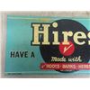 Image 2 : Painted Metal Hires Root Beer Sign - Made in USA Donaldson Art Sign Co 9" x 17"