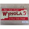 Image 1 : Wynola Cola Tin Tacker Sign, St. Thomas Metal Sign Made in Canada- Embossed 8"x 18"