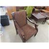 Image 1 : Large Comfy Upholstered + Carved Armchair