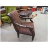 Image 2 : Large Comfy Upholstered + Carved Armchair