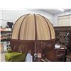 Image 2 : Vintage Carved Standing Floor Lamp with Tasselled Shade 68" Tall