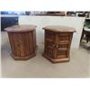Image 1 : 2 End Tables; 1) 20" x 21" x 27" , 1) 21" x 22" x 24"