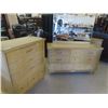 Image 1 : 3 pc Bedroom Suite; Dresser 18" x 33" x 58" Dresser 18" x 36" x 48" plus Mirror 30" x 46" , Headboar